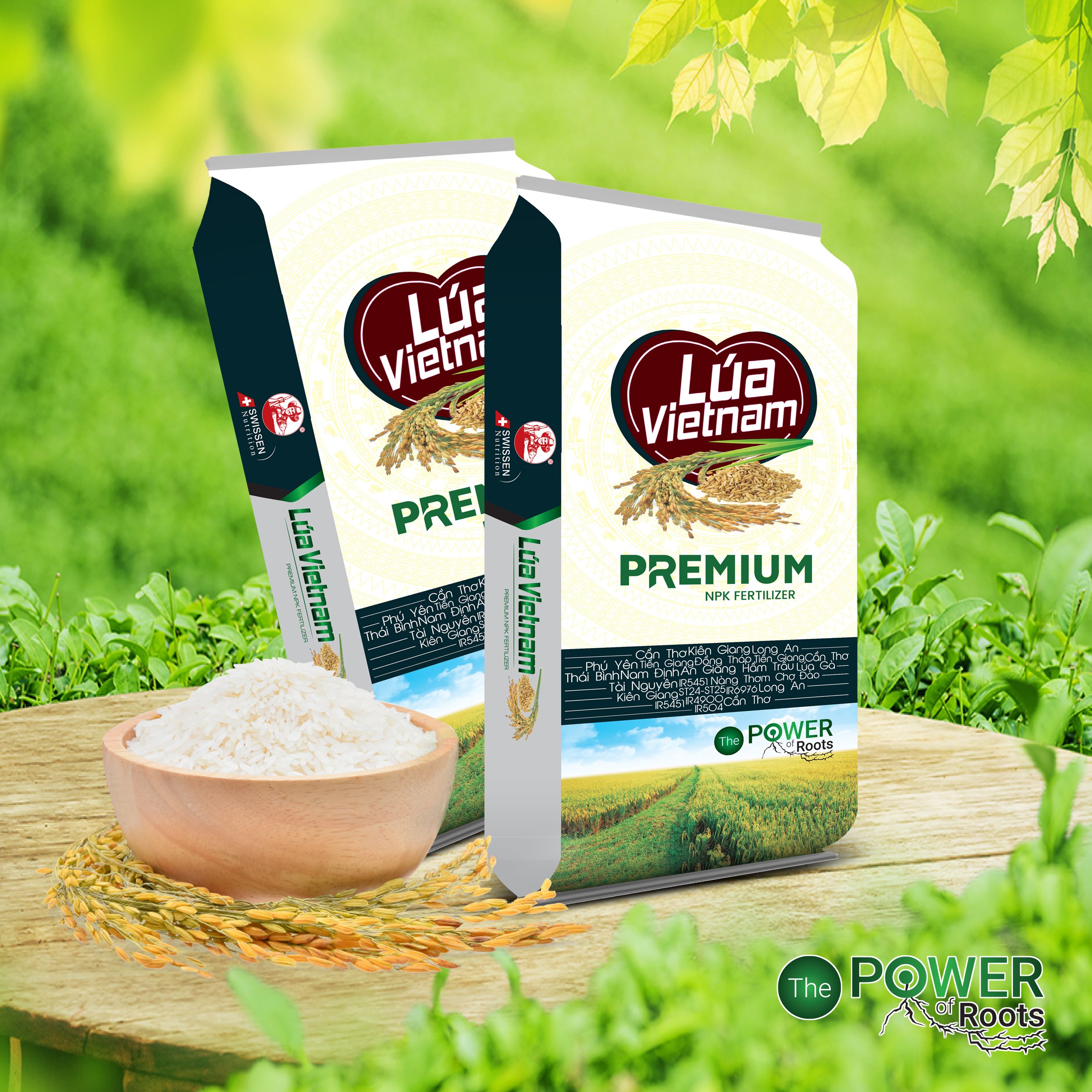 PHÂN BÓN NPK THUỴ SỸ LÚA 1&2 VIỆT NAM - BỤI NỞ TO